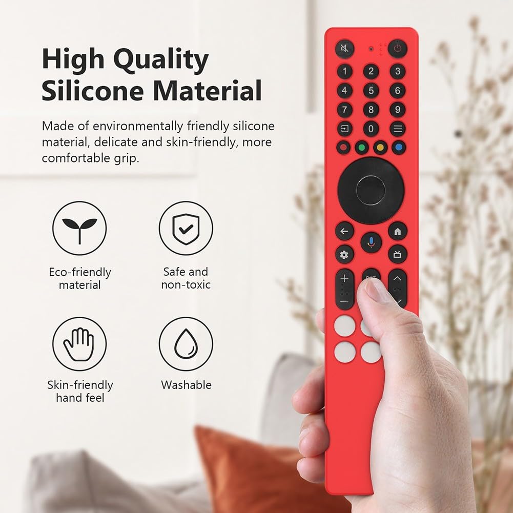 Cover in silicone per telecomando TCL RC833A che offre una vestibilità funzionale, resistenza alle cadute e compatibilità con cordino (blu)