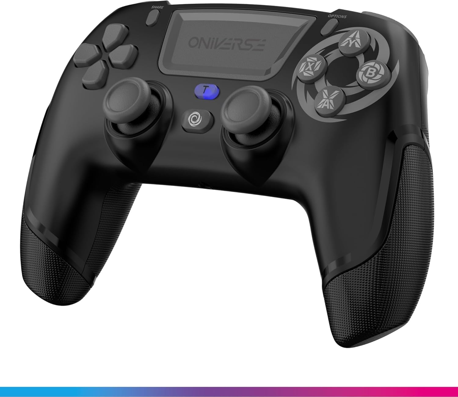 Manette sans fil pour PS4 PS3 PC ANDROID iOS, Sortie Casque, Joystick Hall Effect, Batterie Rechargeable 1000mAh, boutons macro, mode Turbo, Wake up, Gyroscope 6 axes, Revolt Wasp Black