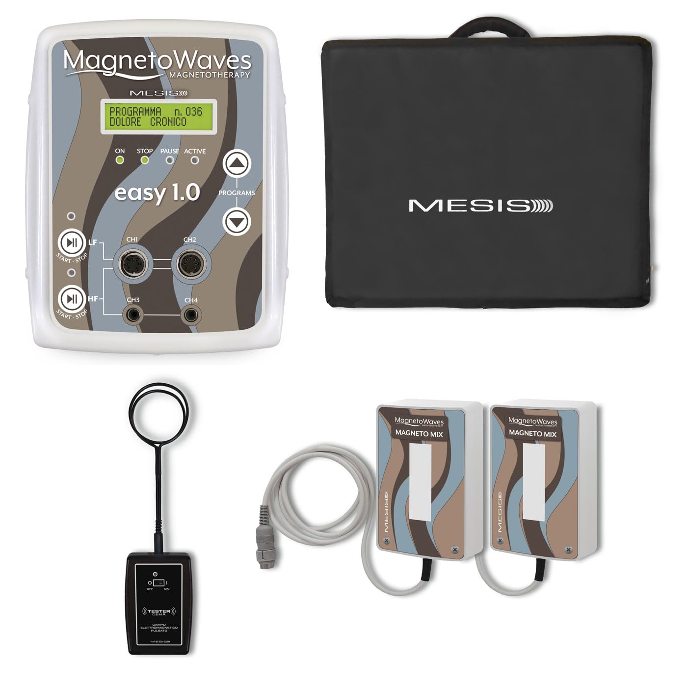 MESIS MagnetoWaves Easy 1.0 Magnetoterapia CEMP | Alta, Bassa e Alta+​Bassa frequenza|Dotazione ADVANCE