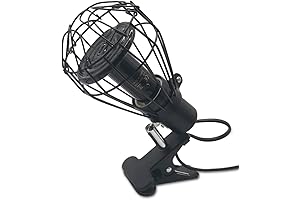 360-Degree Reptile Heat Lamp Stand with Durable Clamp - High Temperature Resistance Up to 300W