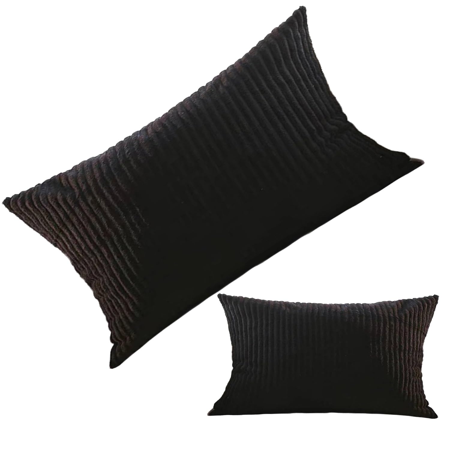 ILiemao 2 Pack Corduroy Soft Decorative Square Rectangle Throw Pillow Cover 60x60 50x70 80x80 cm Cushion Covers Pillowcase, Home Decorations for Sofa Couch Bed Chair(W14,2pcs 30x50cm)