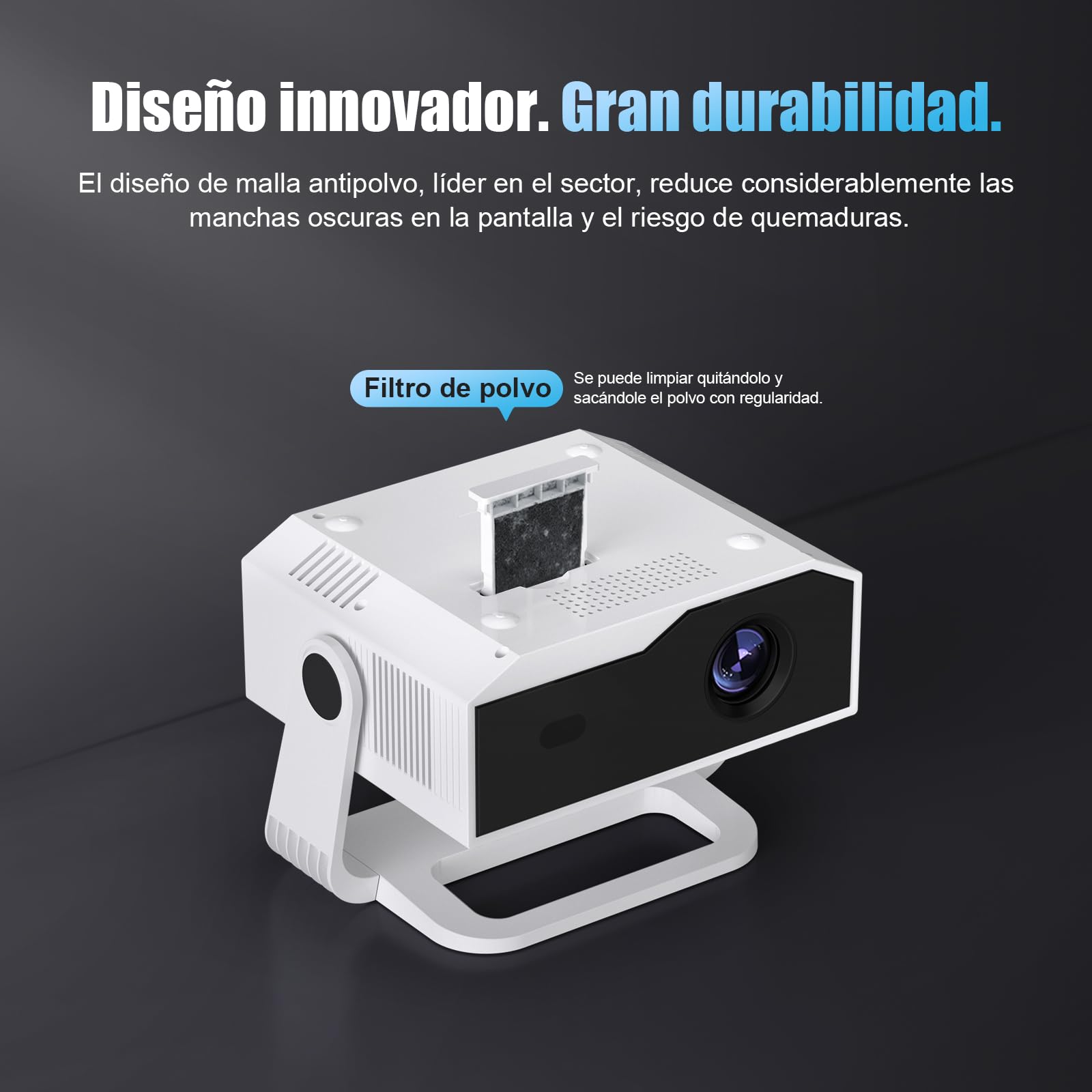 Upgraded 2026 Proyector ZDK Mini Portátil con Android TV, 270ANSI, Full HD 1080p Soporta 4K, WiFi 6 y Bluetooth 5.4, Corrección Trapezoidal Automática, Compatible con Móvil, PC, para Cine en Casa