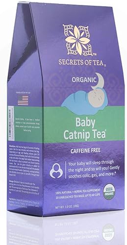 Secrets Of Tea Alivio de cólicos de hierba gatera alivio de cólicos de gas reflujo ácido té natural de hierbas orgánico sin cafeína USDA para bebés