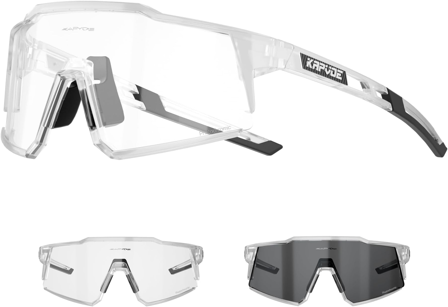 Photochromic Cycling Glasses Clear Mountain Bike Glasses K9022