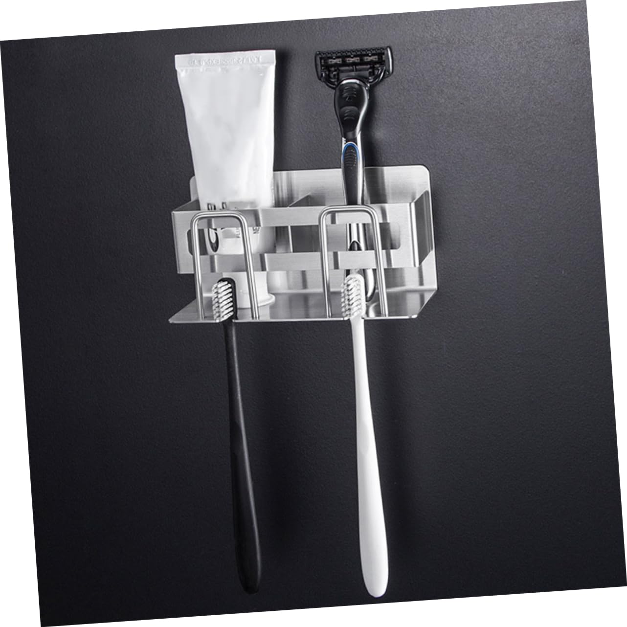 Supporto da Parete per Bagno in Acciaio Inox per Spazzolini