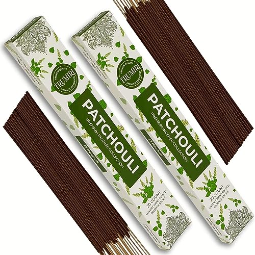 Patchouli Incense Sticks - Total 40 Insence-Sticks - Dual Pack of 20 Insense - Inciensos - Inscents - Natural Non Toxic Ingredients - Incents - Incence - Inscense - Insents