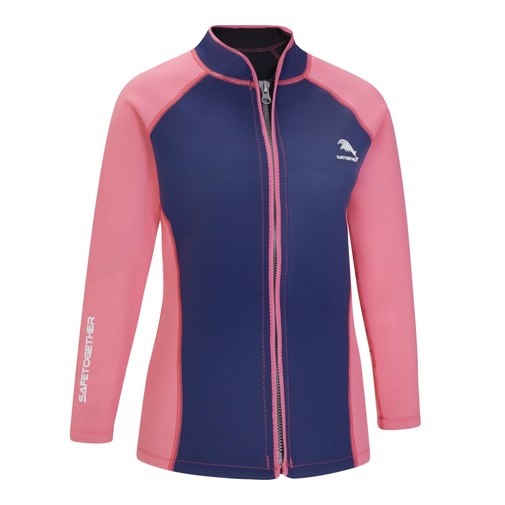 Traje de neopreno de 2 mm para mujer, chaqueta térmica de manga larga para natación, snorkeling, buceo, surf top