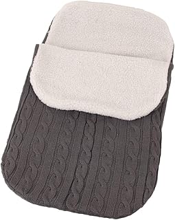 STOBOK saco de dormir para bebés bolsa de empavesado silla de paseo infantil tejer saco para niños manta de cama para niños cálida espesar invierno al aire libre envolver envolver swaddle gris oscuro