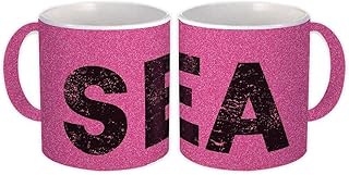 USA Seattle-Tacoma Airport Washington SEA : Gift Mug Airline Travel Pilot - Pink Glitter