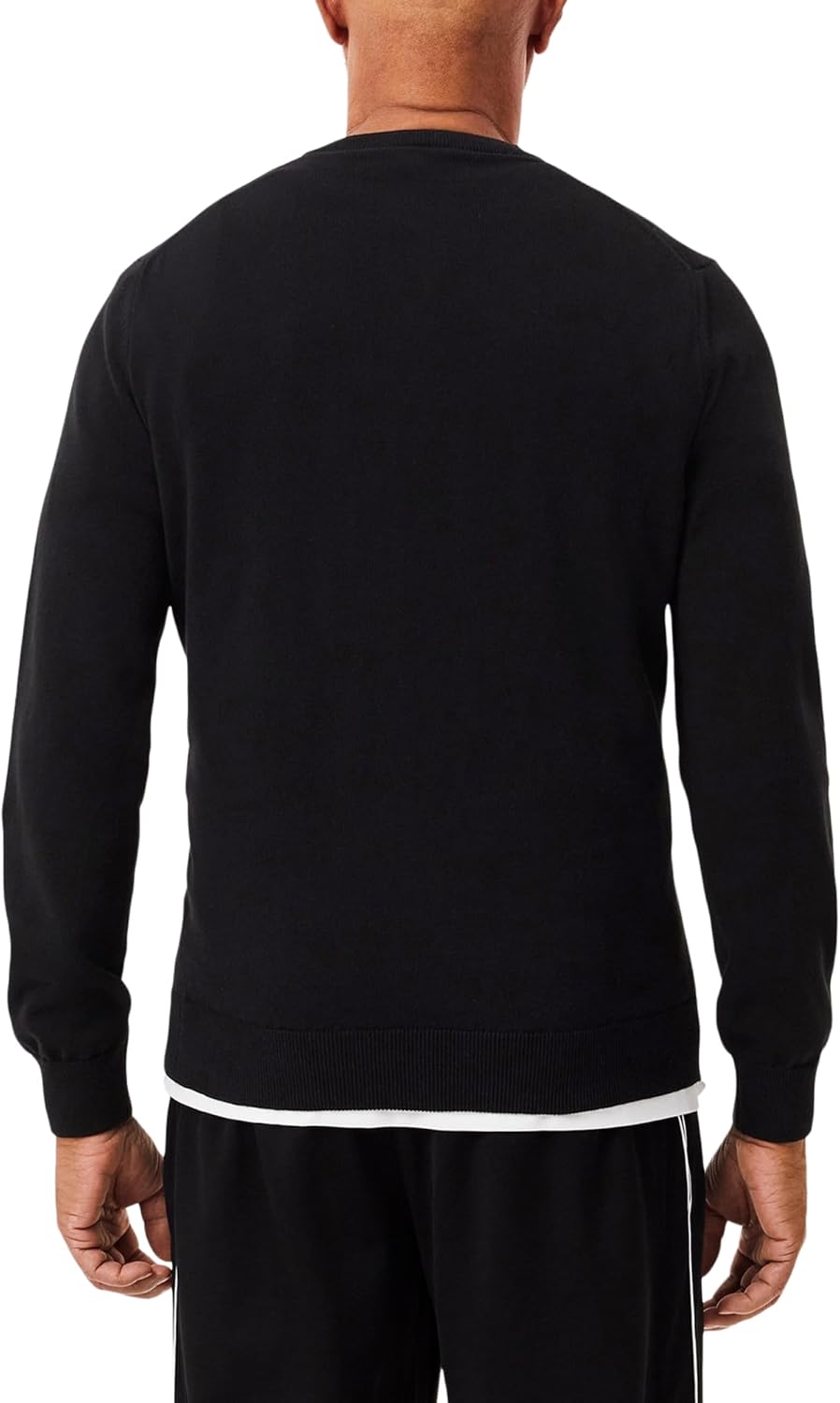 Lacoste Men's Monochrome Cotton V-neck Sweater - Image 2