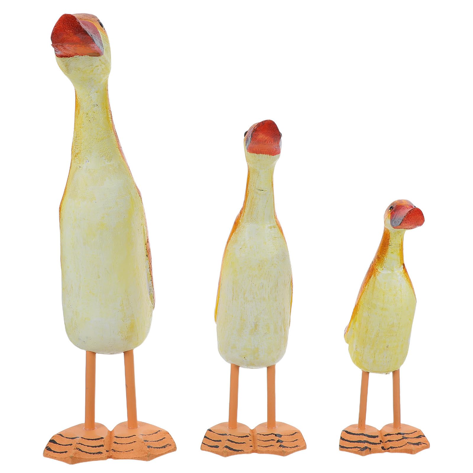 Set de 3 patos rústicos de madera para decorar tu mesa de café con estilo mediterráneo
