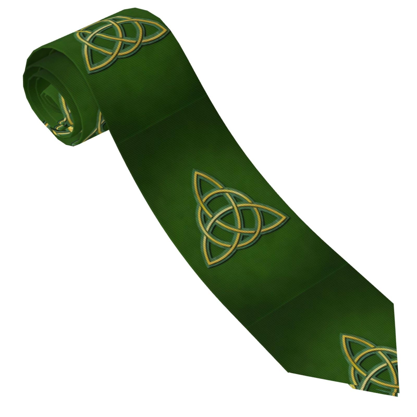 fifbird Men's Necktie Celtic Trinity Knot for Wedding Holiday Party Tie