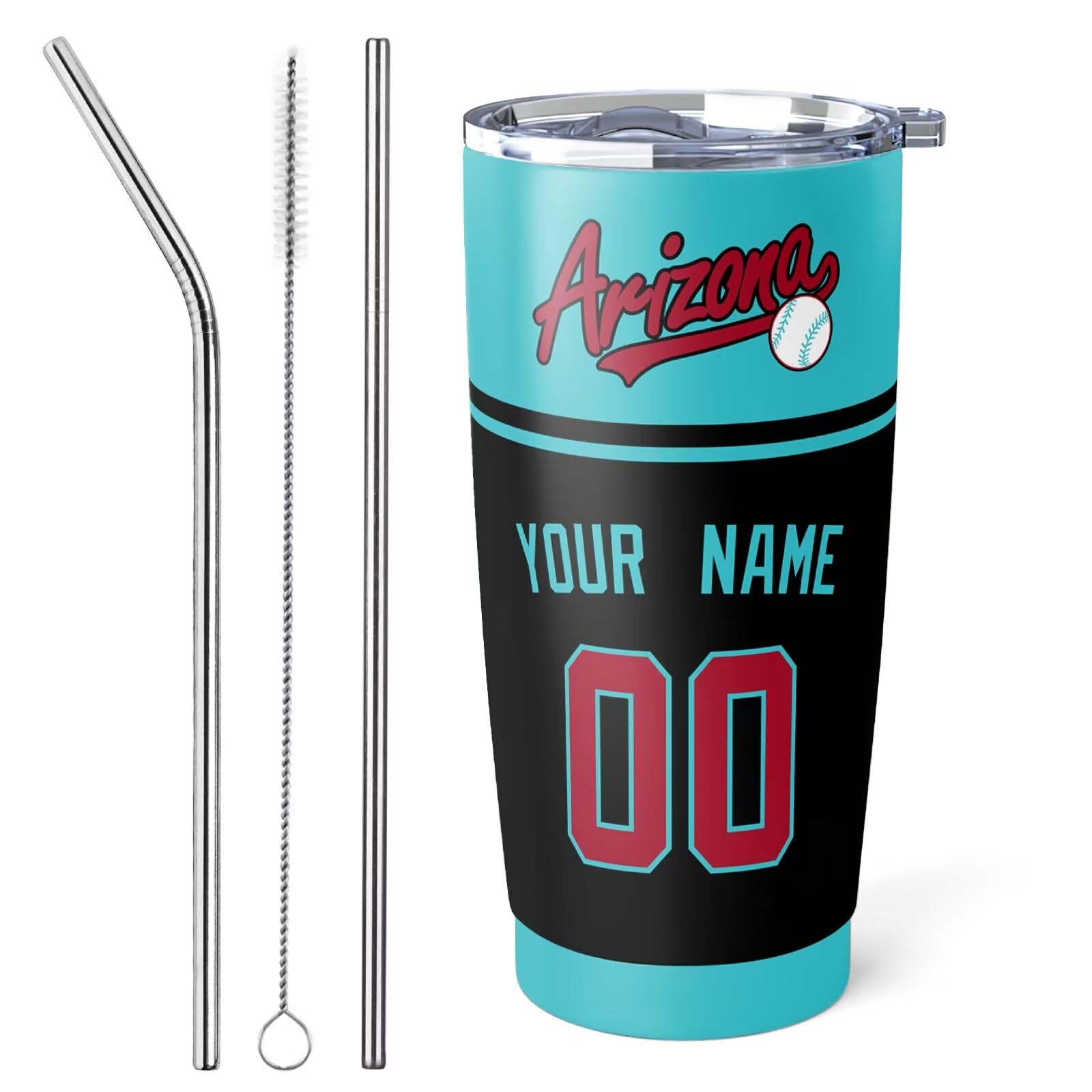 INAOO Arizona Coffee Cup 20 oz Tumbler Travel Mug Custom Name Number for Men Women Youth Gifts