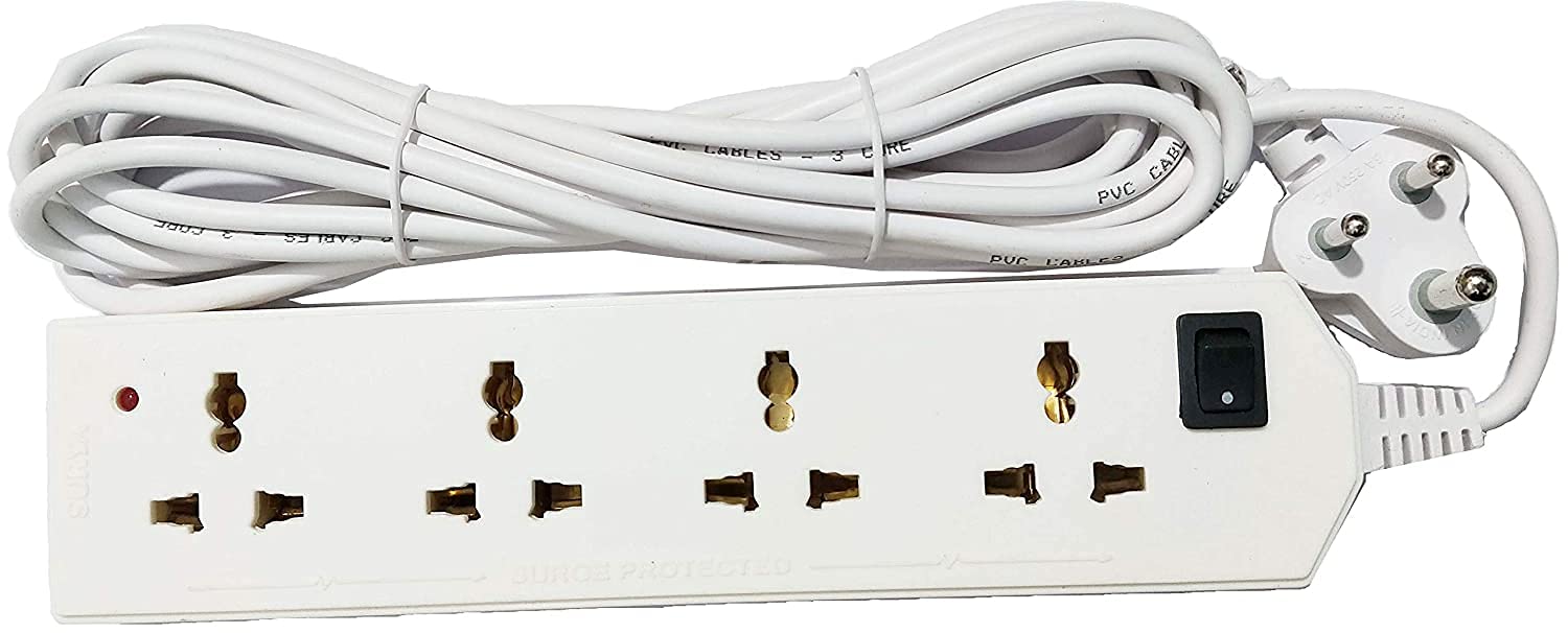 Surya Extension Board 240V 4 Way Extension Board (White, 5 m) (B0BXH1LLHV) Amazon Price History, Amazon Price Tracker
