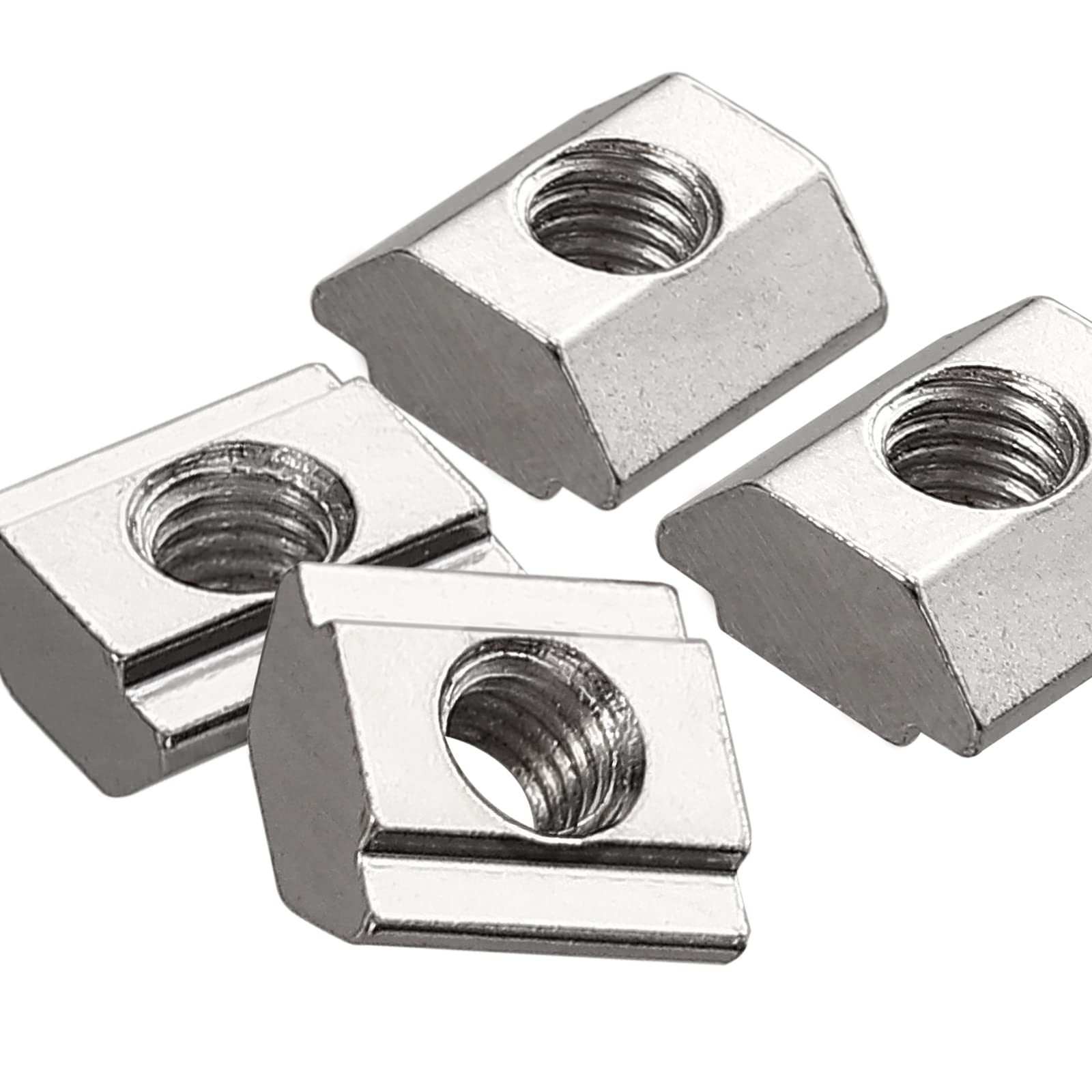 M8 hamerkopmoer T-moer verzinkt koolstofstaal met T-gleufmoer voor aluminium profielaccessoires - 20 stuks