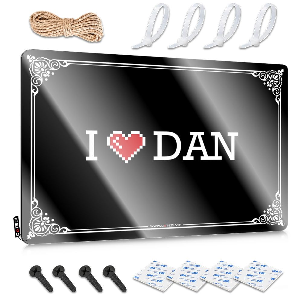 Fzfn Colour Haves Deck Art - I Love Dan Accessories Rustic Wall Hanging(30X40cm)
