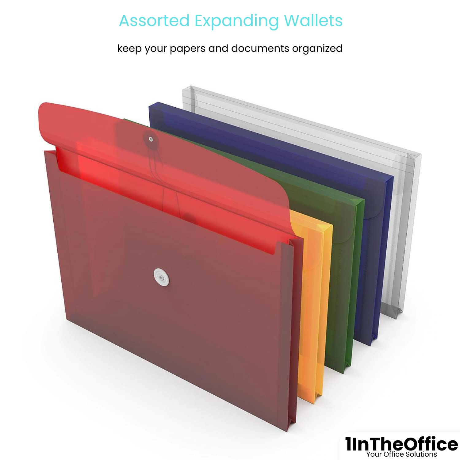 Snapklik.com : 1InTheOffice Poly Envelopes Button & String Closure