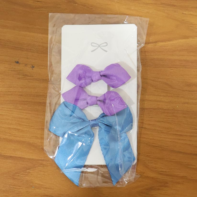 Image of Elegant Satin Ribbon Bow Hair Clips for Women and Womens, Soft Fabric Hair Accessories for Daily Wear, Party and School Use, Pack of 18 Pieces