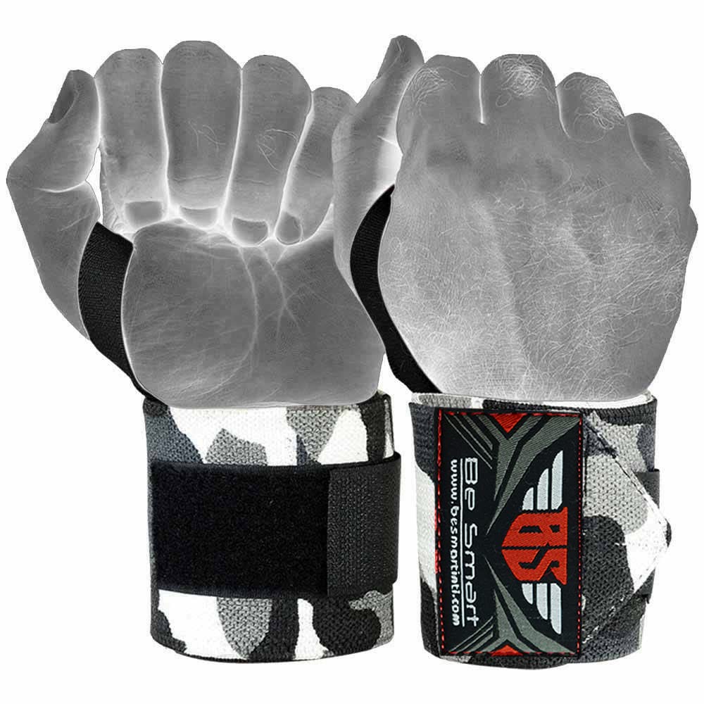 Vendas Elásticas Para Rodilla Y Muñeca - Talla única, Color Camuflaje Gris, Soporte Para Gym Y Levantamiento