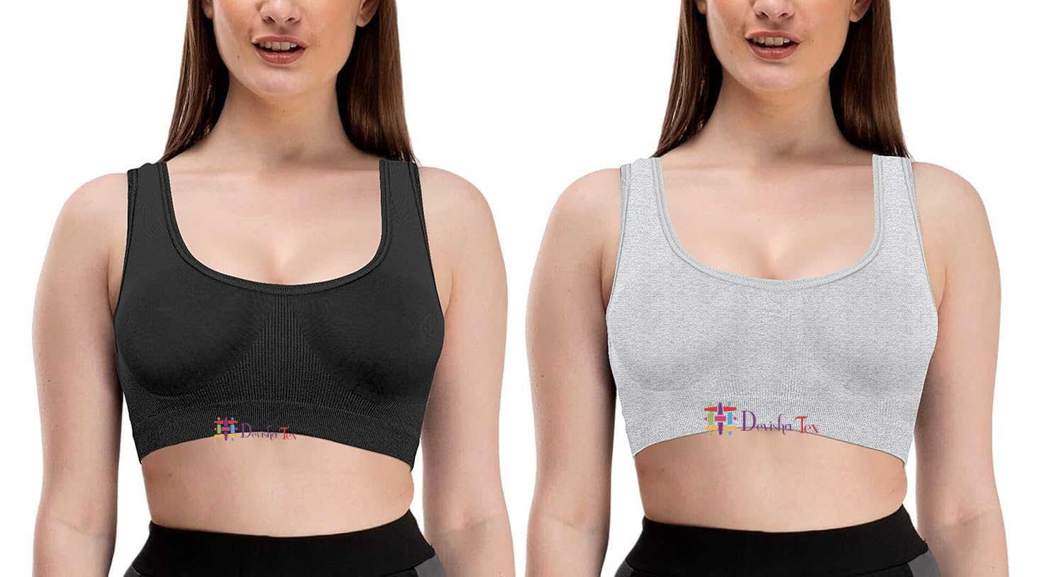Devisha Tex Women AIR Bra ( Pack of 2 ), Sport Bra for All TYP of Women and Big Girls (S,M,L,XL,XXL