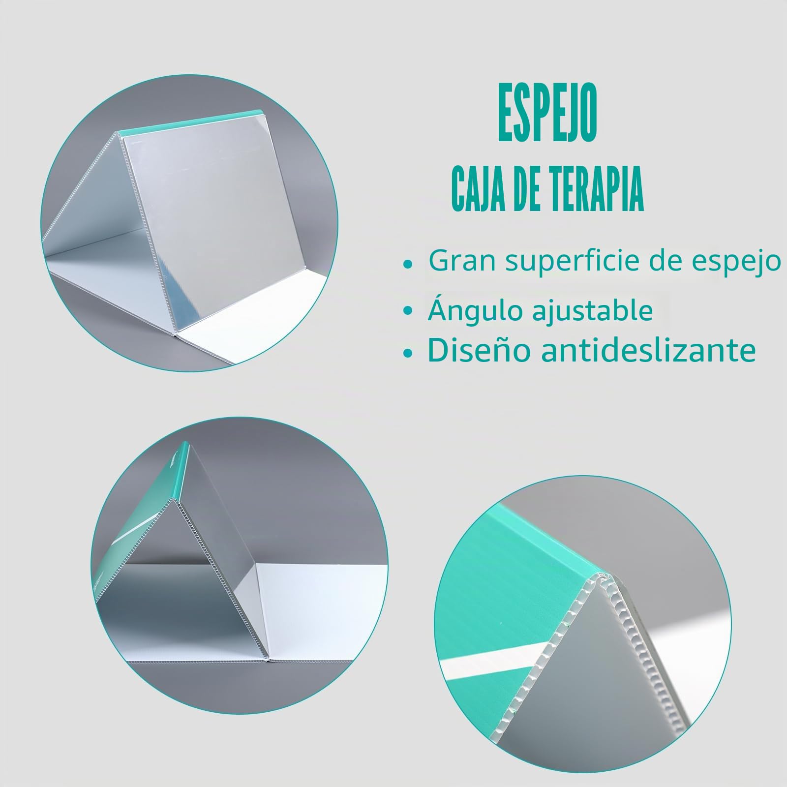 Caja de terapia con espejos para la rehabilitación de apoplejías y amputación de piernas Dispositivo de terapia profesional para el ejercicio de la mano Neuronas espejo para la resurrección de la func