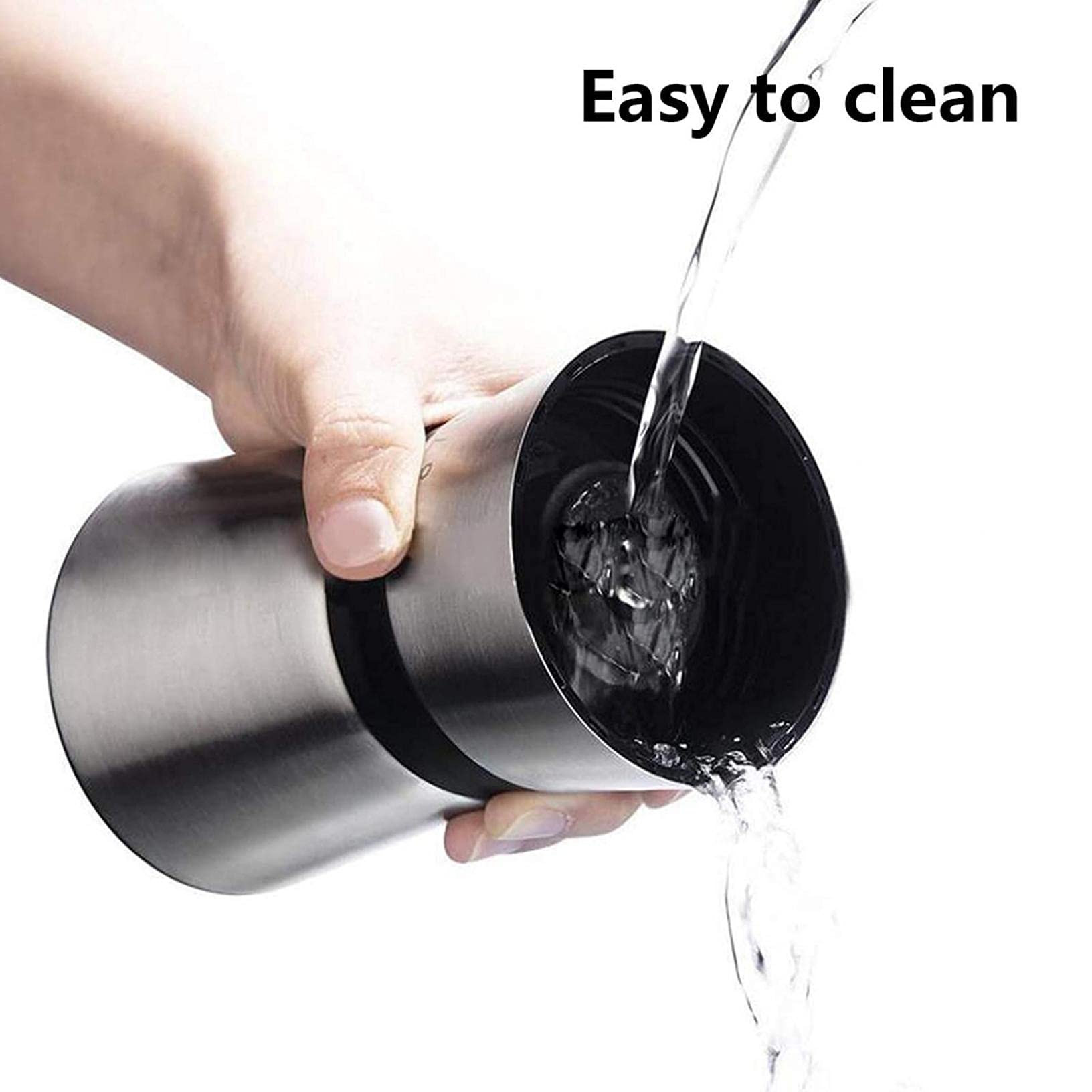 Molinillo De Café Manual, Ajuste Ajustable Molino De Manivela Portátil De Acero Inoxidable con Fresa De Cerámica, Molino De Café De Mano, Silver