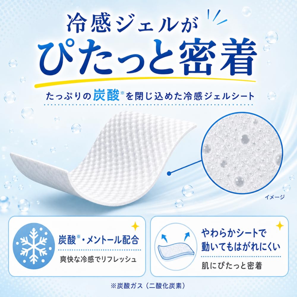 Amazon.co.jp: めぐりズム 冷感 貼る 炭酸 ジェルパック 2種 アソート