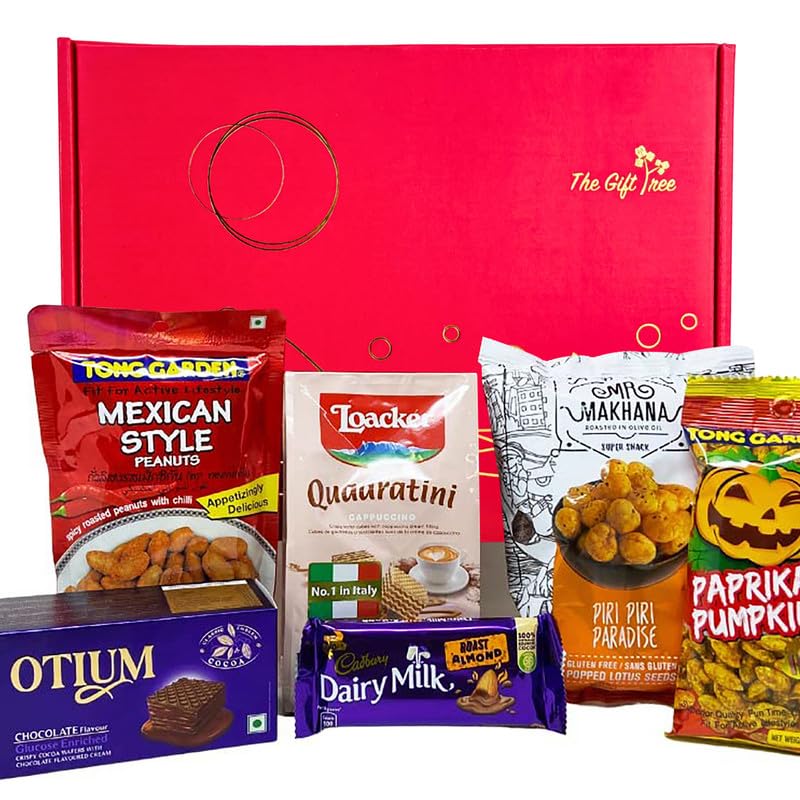 The Gift Tree Delightful Gourmet Gift Hamper | Wafer Cookies, Peanut, Paprika Pumpkins, Makhana and Crispy Cocoa Wafers | Gift For Festival Celebration, Birthday, Family, Friends & Corporate Office-image-35