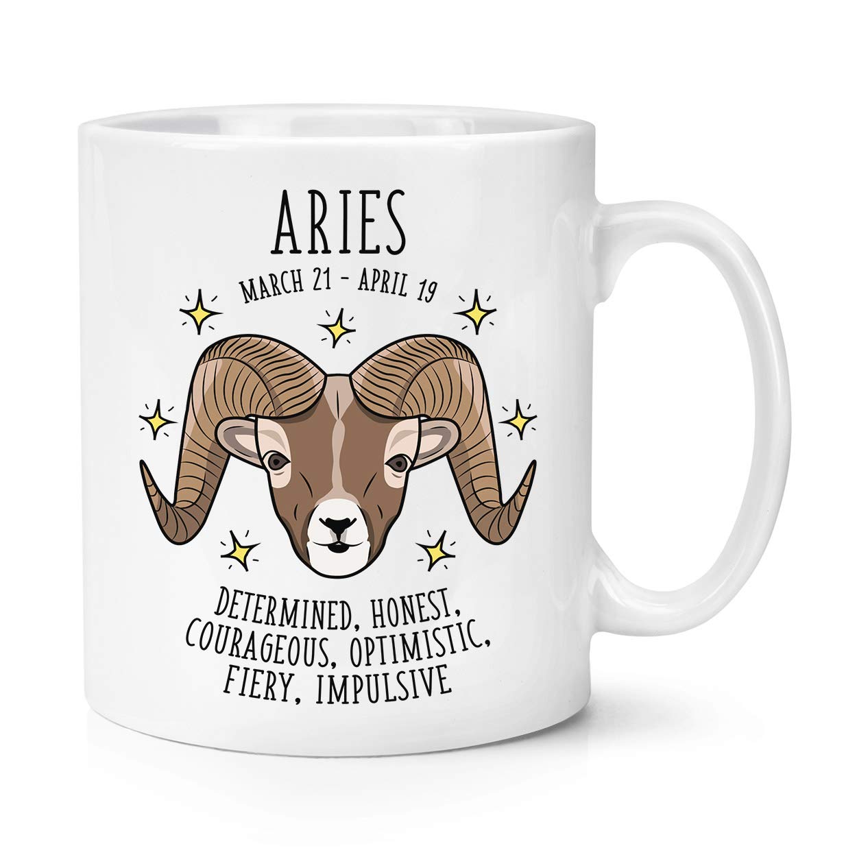 Aries Horoscope 10oz Mug Cup - Horoscope Star Sign Astrology Zodiac Birthday