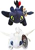 How to Train Your Dragon Toothless Light & Night Fury Soft Toy Features 10inch Deluxe Plush Dragon for Children 2 Pack