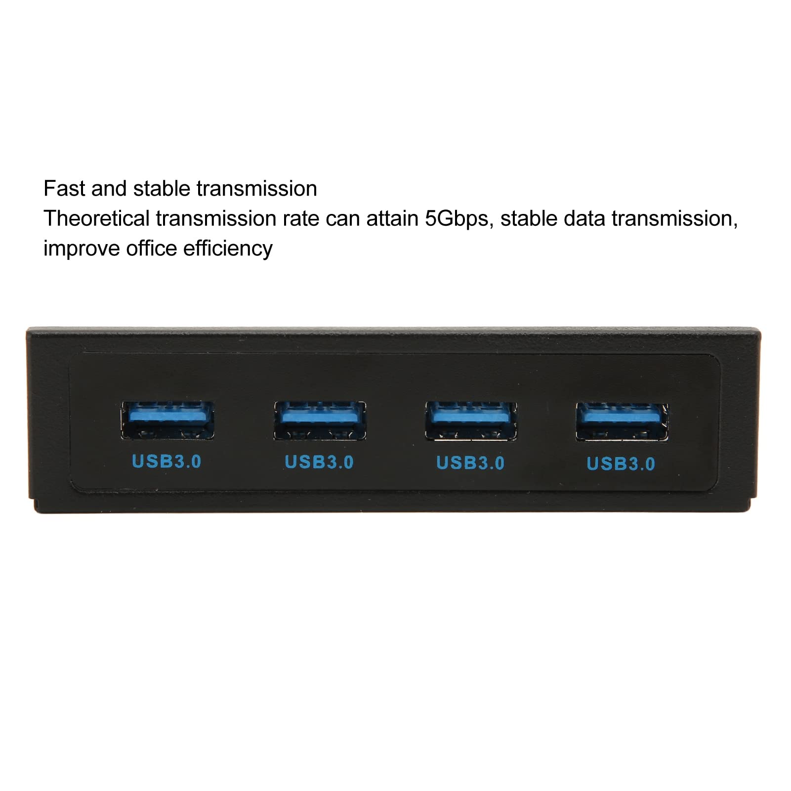 Panel frontal PCIE a USB 3.0 Hub con 4 puertos, panel frontal de PC de 3.5 pulgadas, lector de tarjetas interno PCIE adaptador USB con 4 puertos de salida USB 3.0 X para carcasa de computadora 7