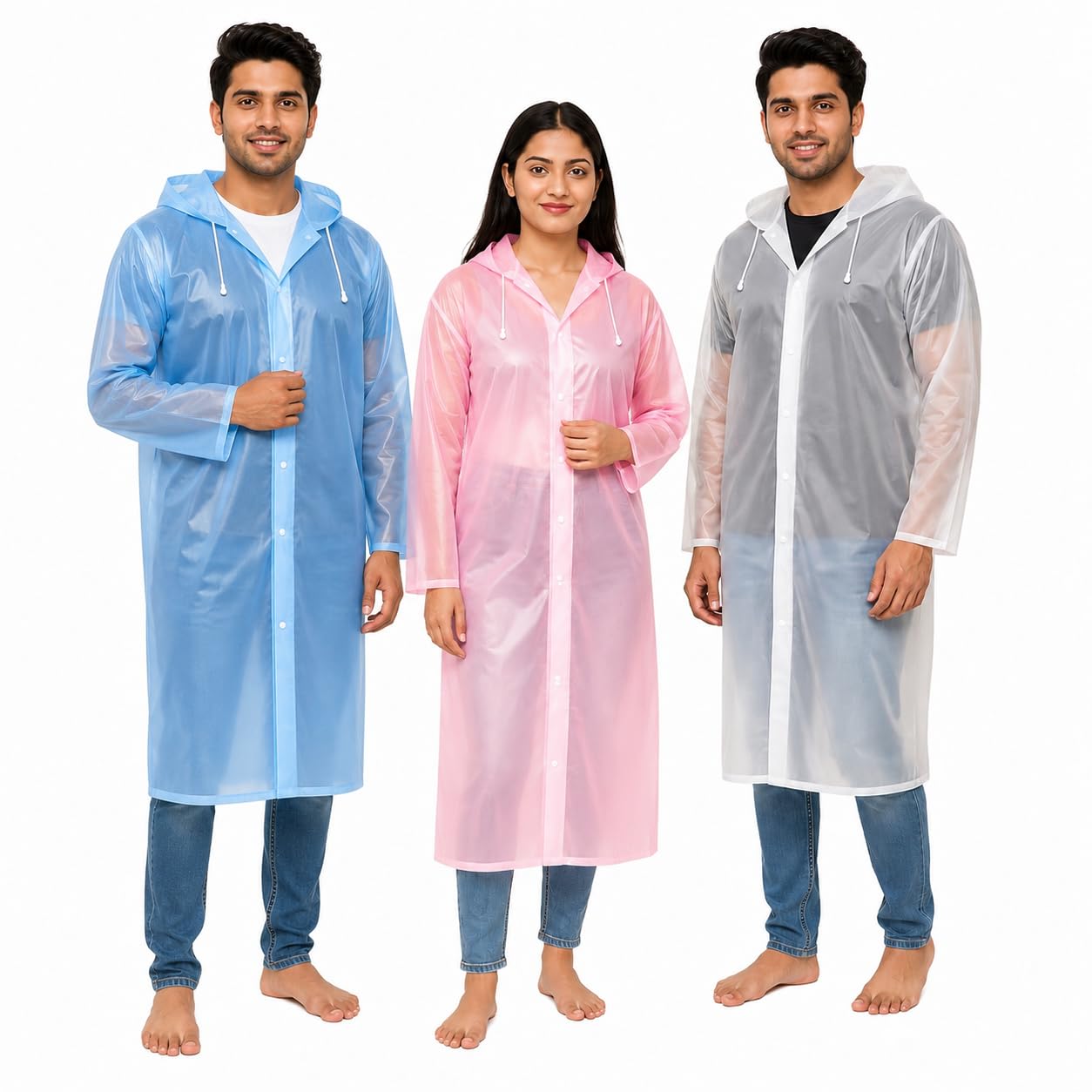Reusable Lightweight EVA Full Body Raincoat With Hood For Outdoor Travel, Biking, Hiking Or Monsoon Protection-picture-43