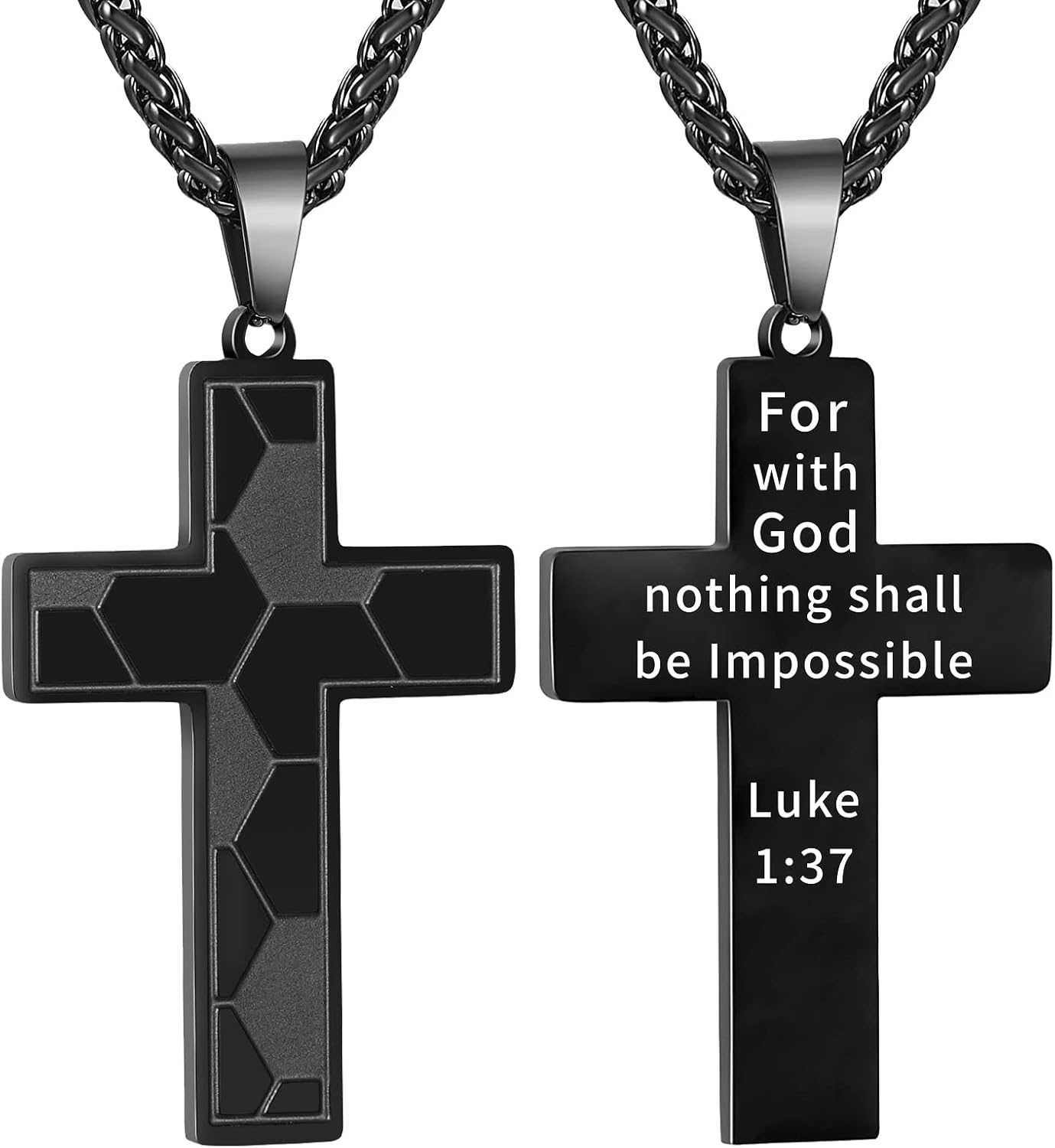 Soccer Cross Necklace for Boys Men Stainless Steel Bible Verse Pendant with20+2 Inch First Communion Baptism Religious Sports Jewelry Gift