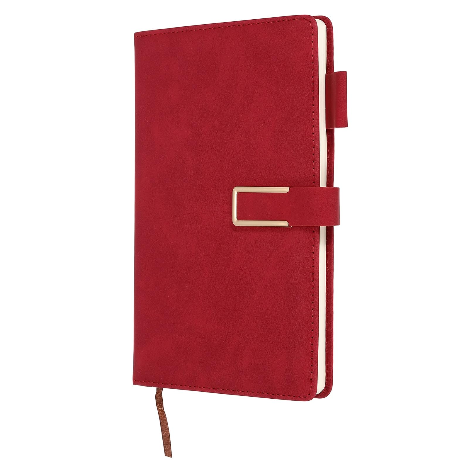 PATIKIL Lined Journal Notebook Magnetic 8.3" x 5.7" A5 100 Pages 80 GSM, Red