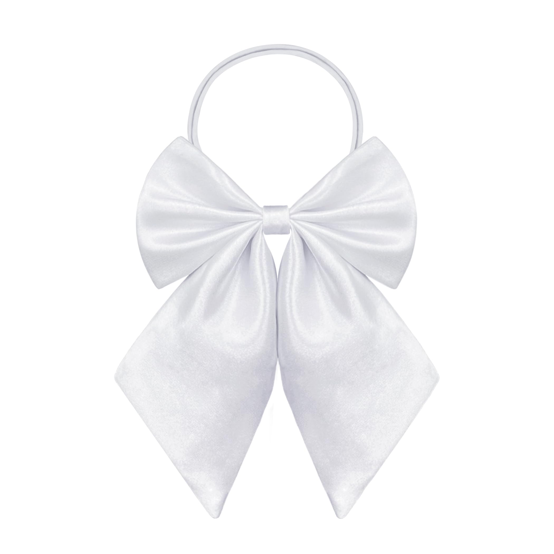 AUSUAYA Women Silk Uniform Bow Tie, Cute Anime Bowtie For School Girls Necktie/Cosplay/Goth/Valentine Party GB-B1 (White)