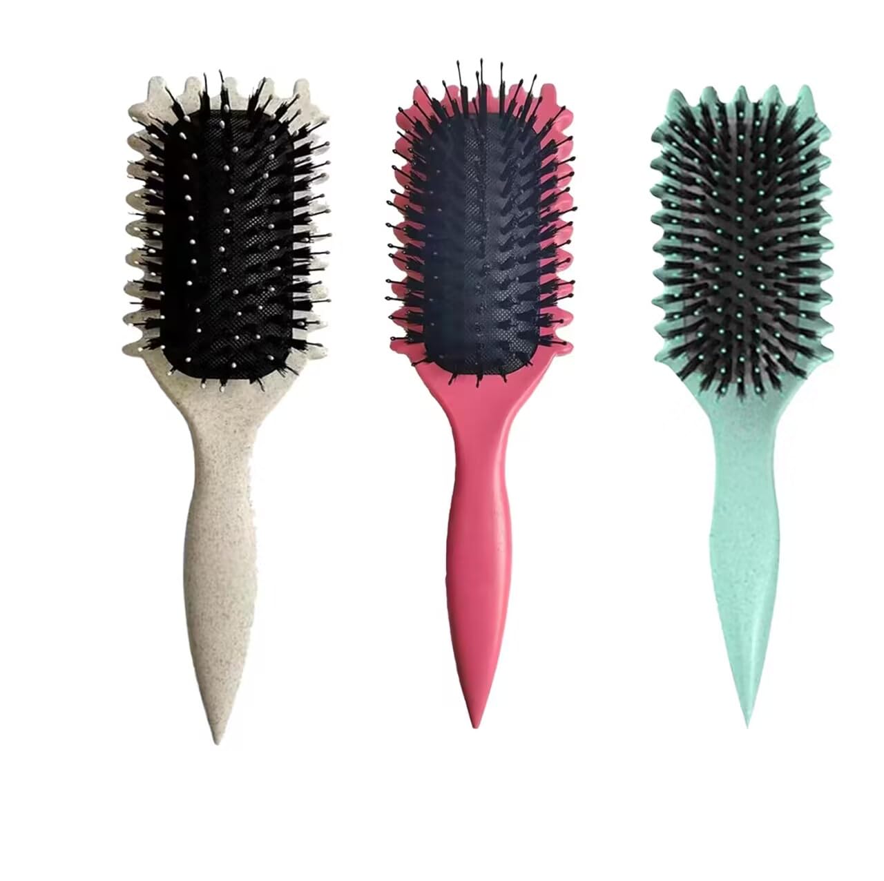 Curl Defining Brush, 2024 Newest Boar Bristle Hair Brush Styling Brush, Curly Hair