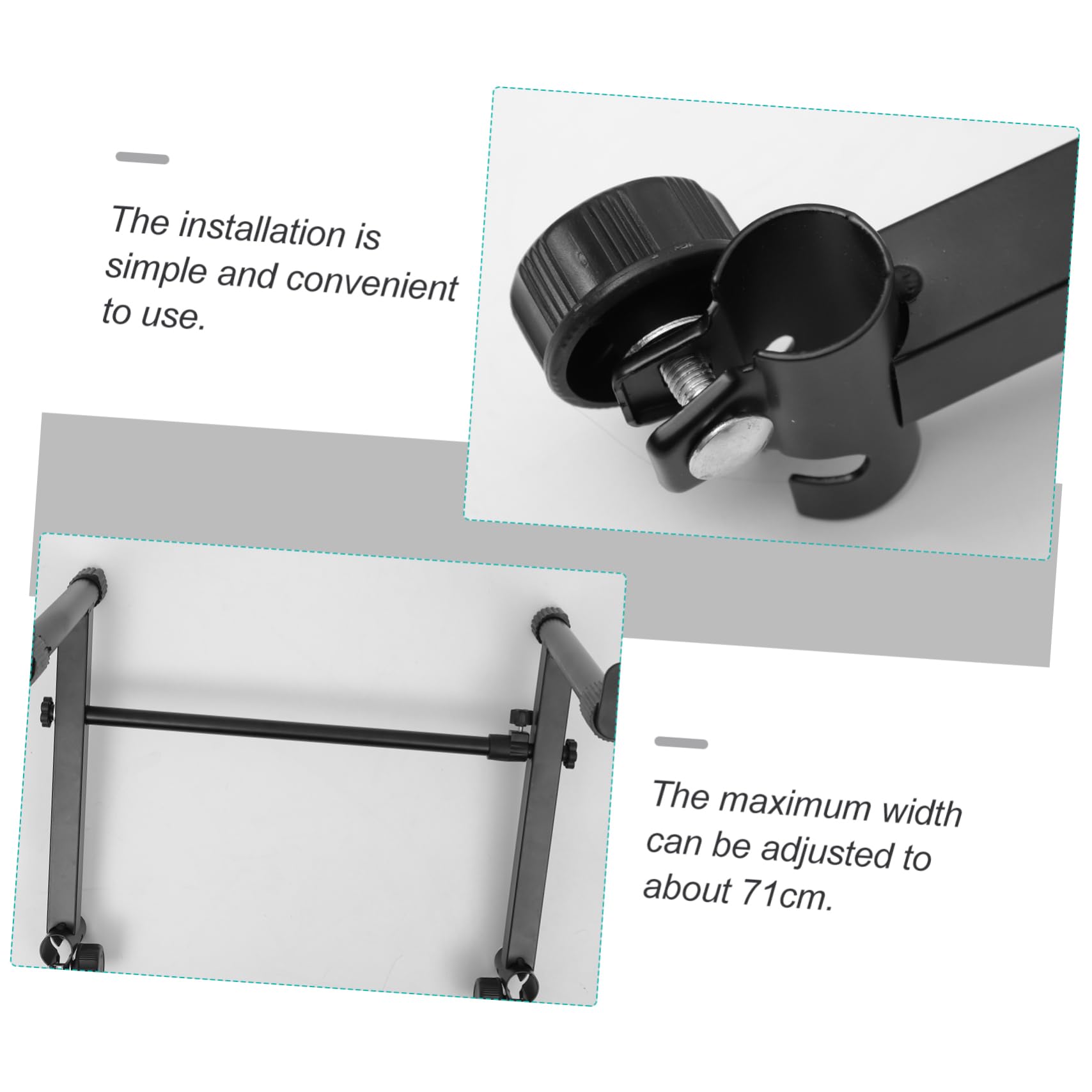 Yardwe 1Set Practical Keyboard Stand with Double Braced Legs Up to Lightweight Bracket for Digital Pianos Stable Performance Support for Music Enthusiasts