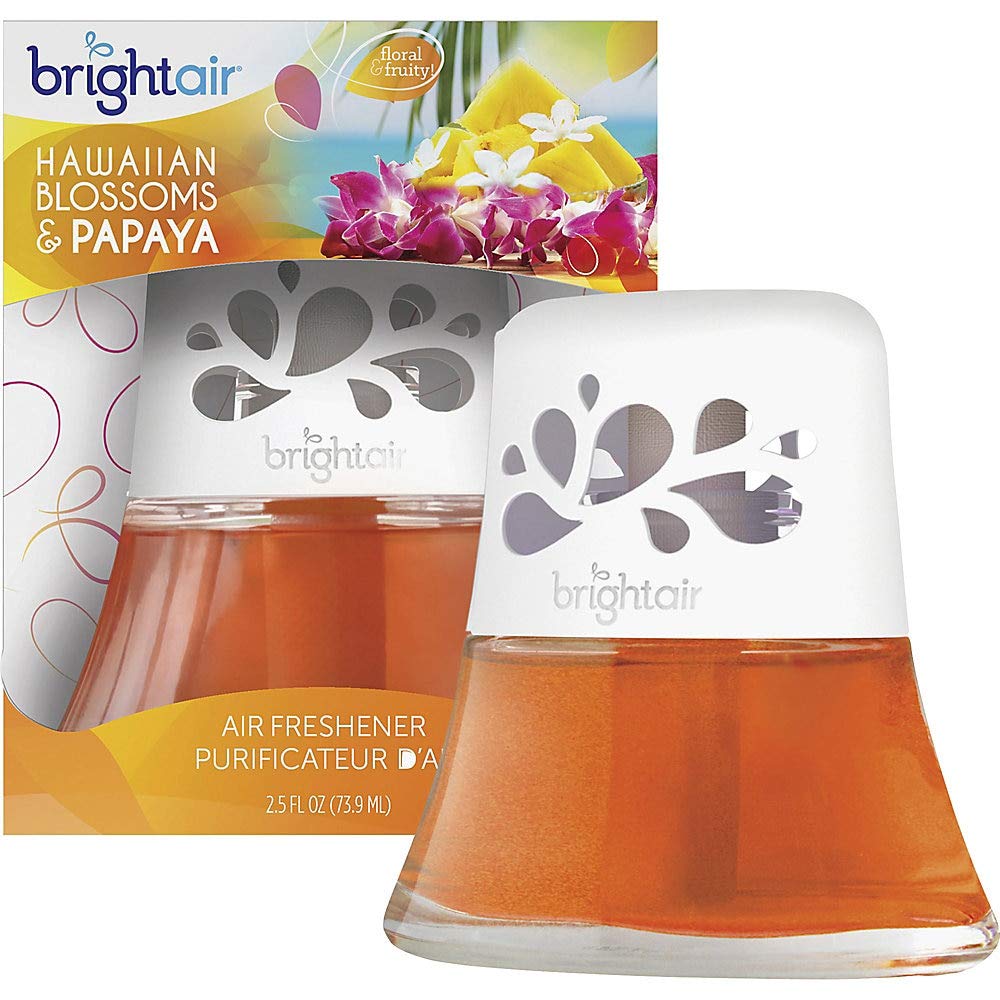Bright Air900021CT Scented Oil Air Freshener Hawaiian Blossoms and Papaya Orange 2.5oz 6/Carton