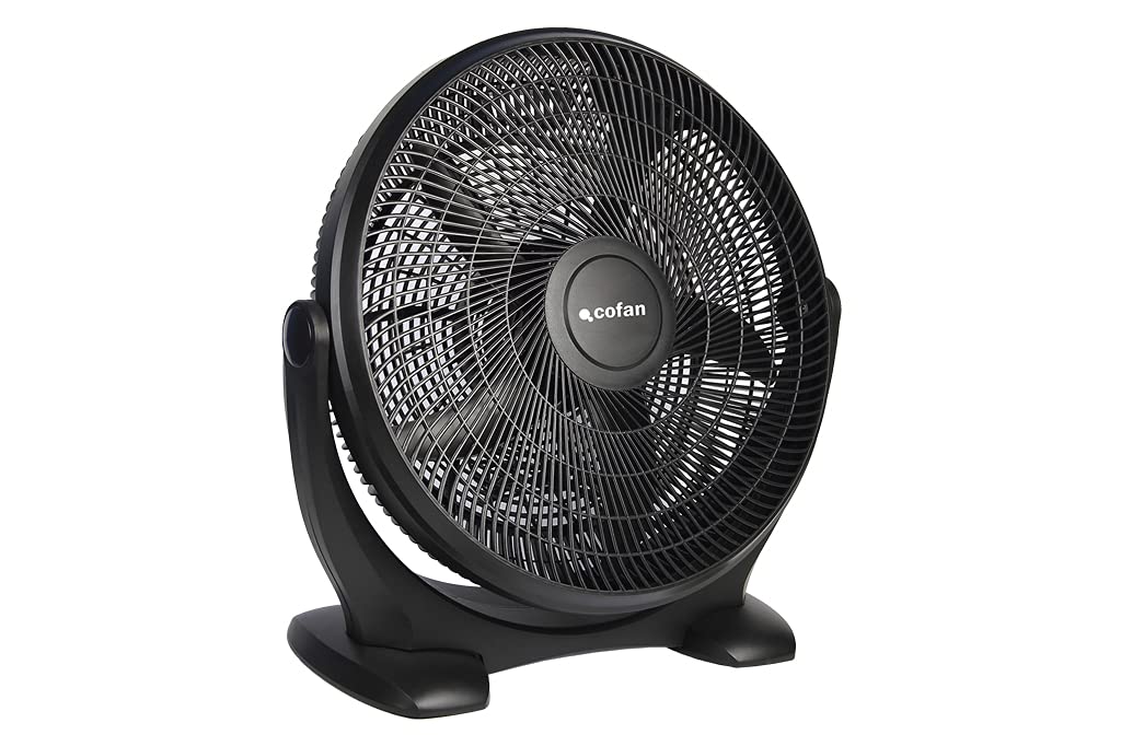 Cofan Ventilador de Suelo | Modelo Toledano | Color Negro | Con 5 Palas | Medidas 58,5 x 25,5 x 59,5 | 3 Velocidades