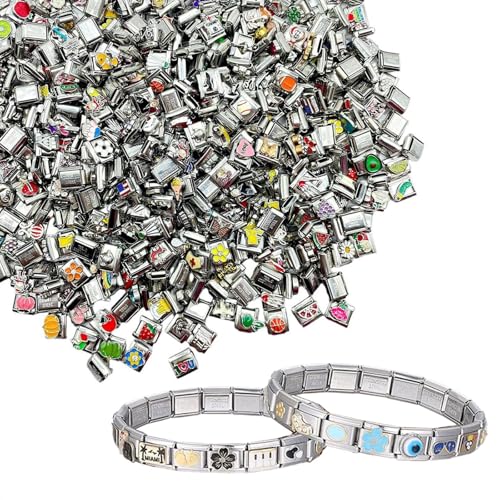 Modules de breloques italiens durables en acier inoxydable x100 - 5
