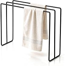 Dishcloth Hanger, Standing Hand Towel Stand Kitchen Towel Holder Stand 3 Arms Countertop Dish Cloth Drying Rack for Kitchen Bathroom Black