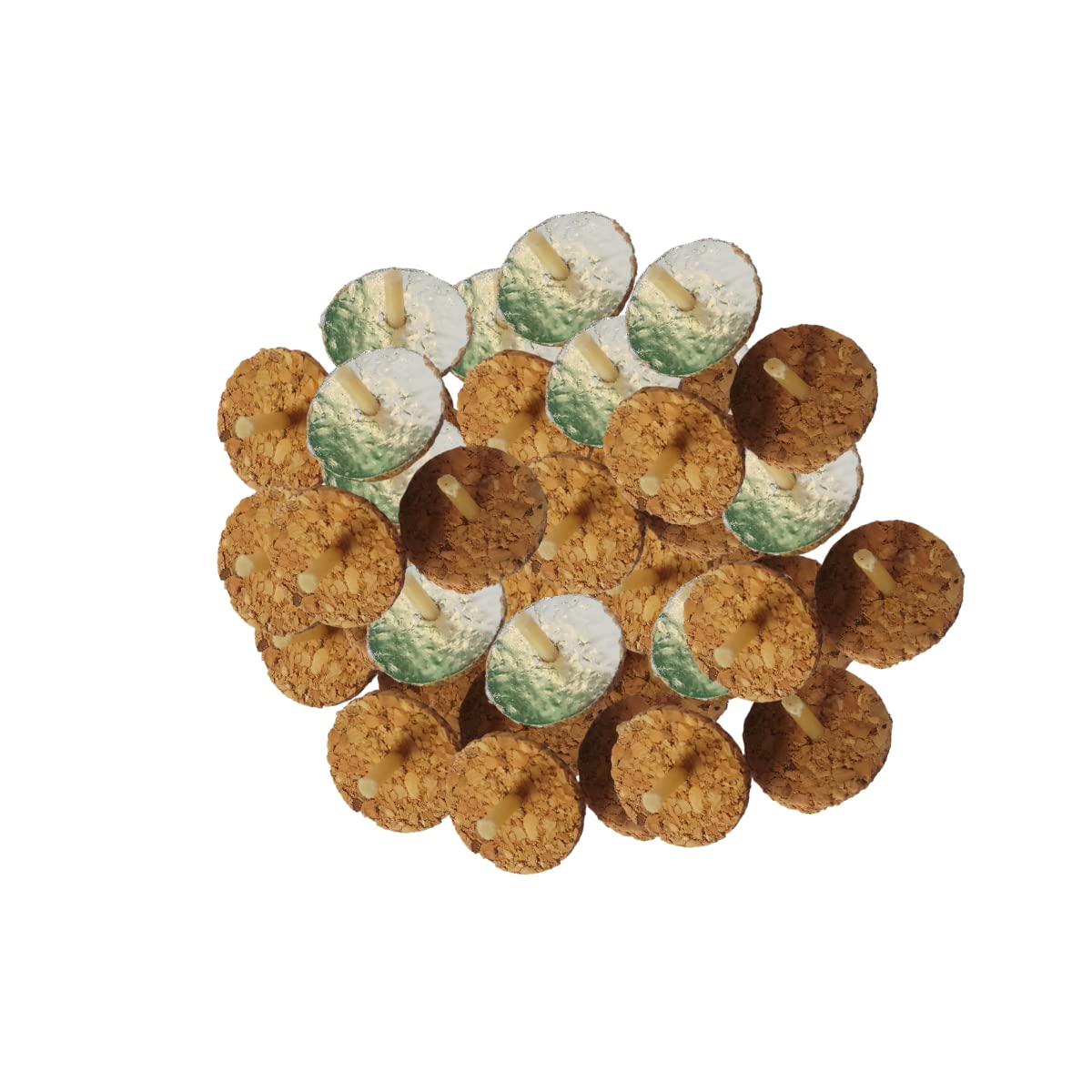 Jainkart Floating Oil Wicks Cork Diya Bati Parsi Vat for Pooja Pack of (500 Wicks)-image-4