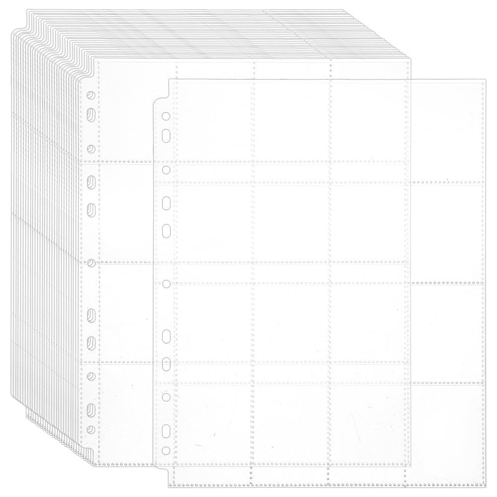 CRAFTYMELODY 10Pcs 4x6 Photo Sleeves 16 Pocket Clear Sheet Protectors for 3 Ring Binders Scrapbook Refill Pages Protective Photo Slide Pages Holds Clear Archival Slide Storage Album Refill Preservers