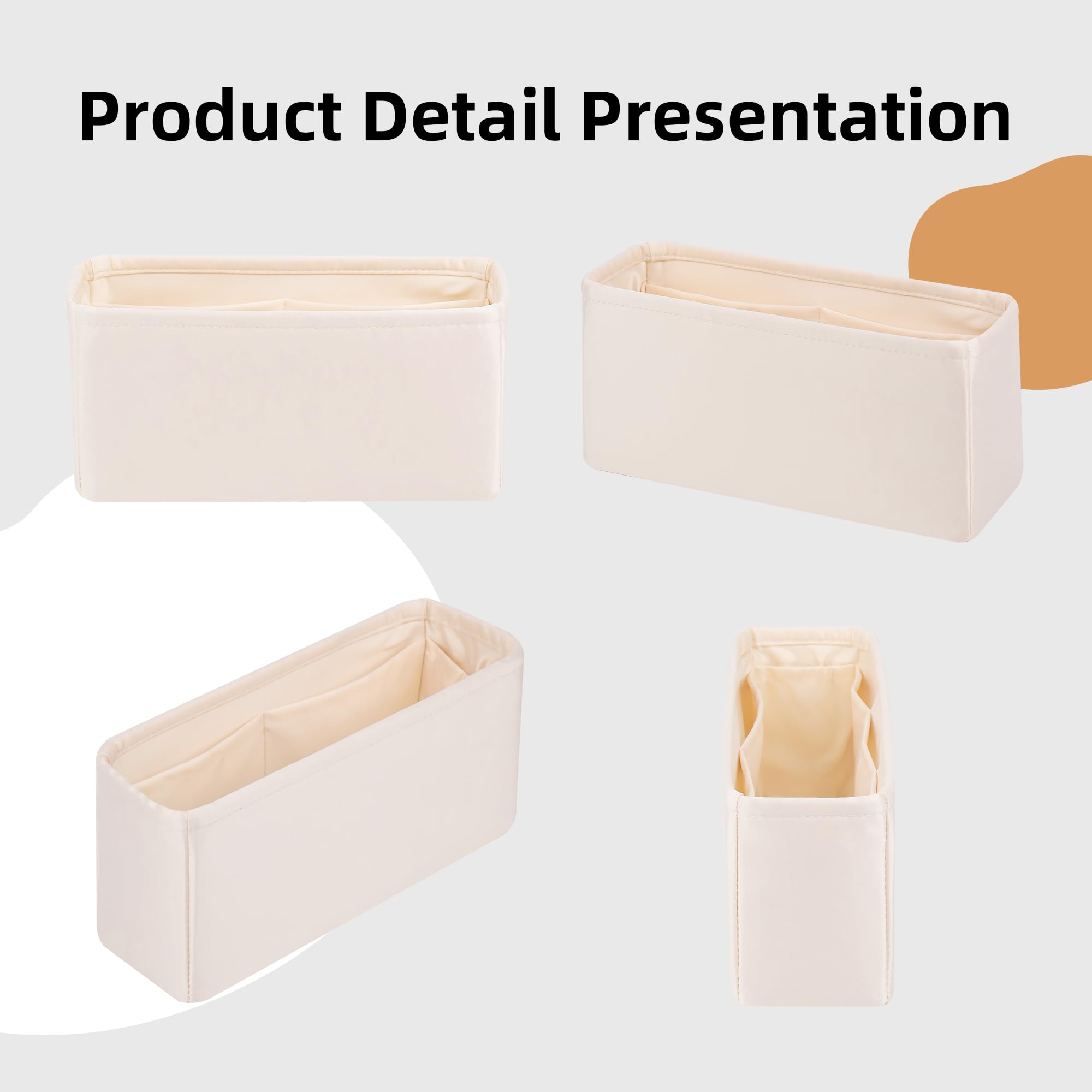 DGAZ Organizador Interior para Y-S-L Niki Medium, Satén Interior, Craie | Inserto de Satén de Lujo, Ajuste Perfecto, Protección Suave, Ligero