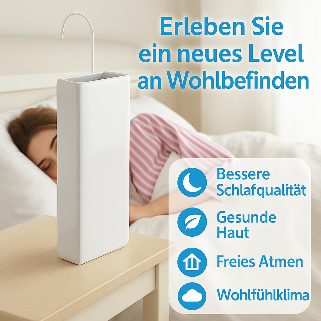 Luftbefeuchter für Heizung Set inkl. Haken - Keramik Wasserverdunster - beige matt - Wasserverdunster verdampfer verdunster Luftreiniger - Neutral - 8 Stück