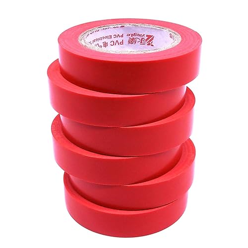 Miniatura 3 de Viaky Paquete de 6 cintas eléctricas cada rollo de 0.6 pulgadas x 50 pies de grado industrial de alta gama, clasificado a 176 grados y 600 voltios,