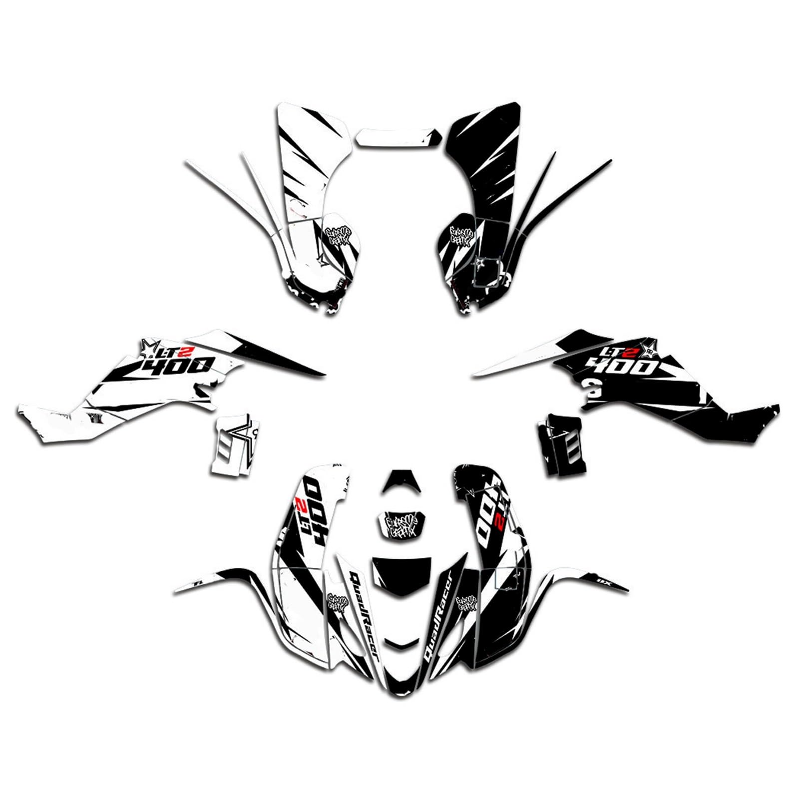 Kit déco Kawasaki KFX 400 vinyle premium pour modèles 2003 à 2008