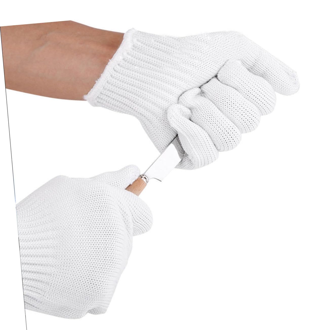 ARTIBETTER Anti-cut Gloves White Cutting Gloves Level 5 Protection for Kitchen Slicing Carving and Garden Use