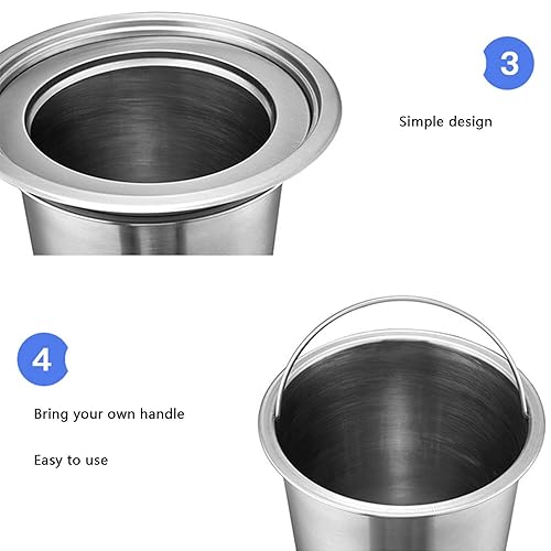 Miniatura 3 de Cubo de basura integrado de 8 L con tapa, encimera de gabinete de cocina, pequeño cubo de basura para encimera de cocina