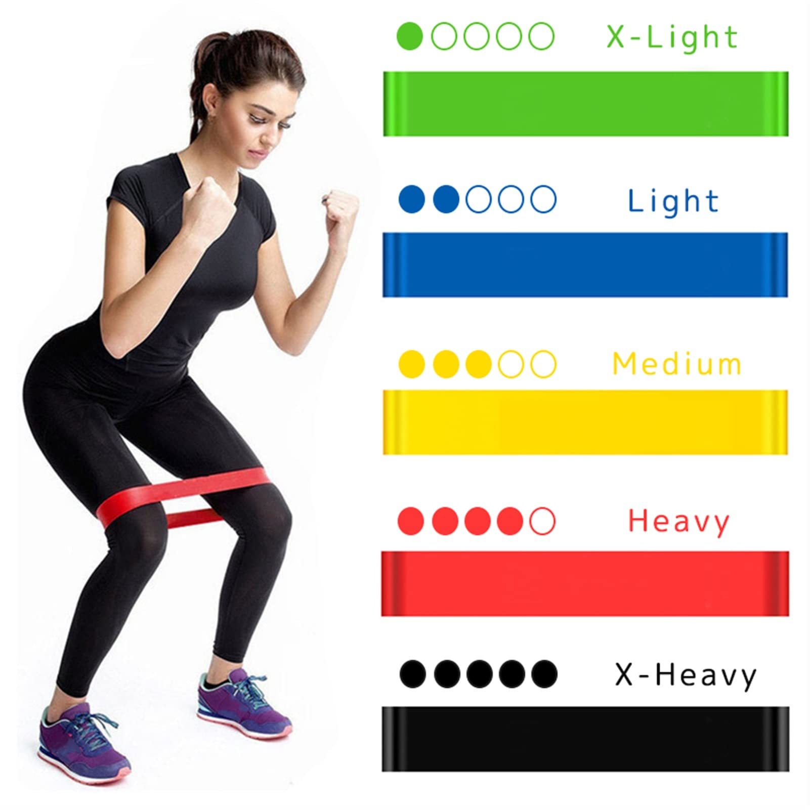 Cinturones de Yoga, Bandas de Goma de Resistencia para Yoga, Bandas elásticas para Fitness, 0,3mm-1,1mm, Entrenamiento, Fitness, Goma, Equipo de Entrenamiento Deportivo